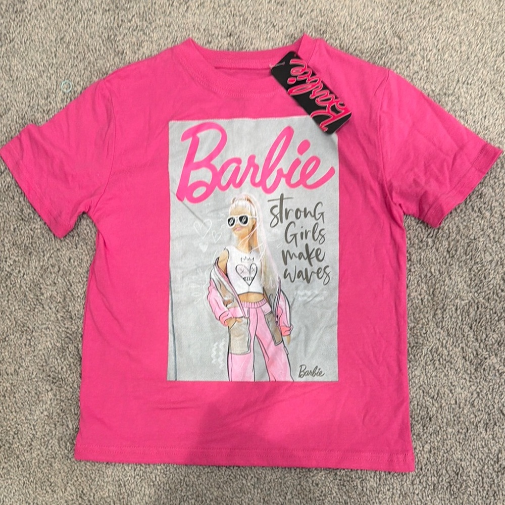 Barbie Pink Girls' Graphic Tee – Strong Girls Make Waves